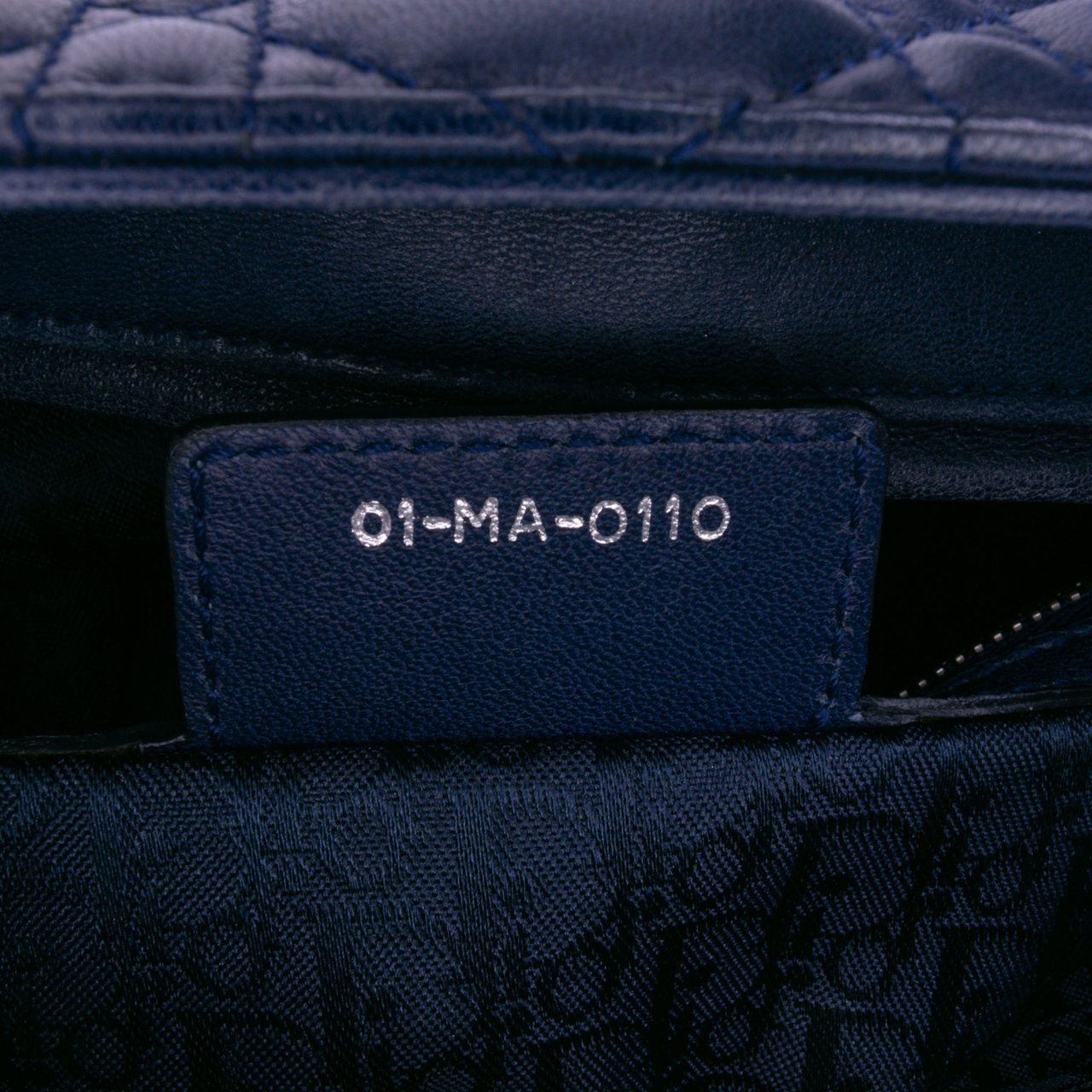 Dior Large Lambskin Cannage Lady Dior Blauw