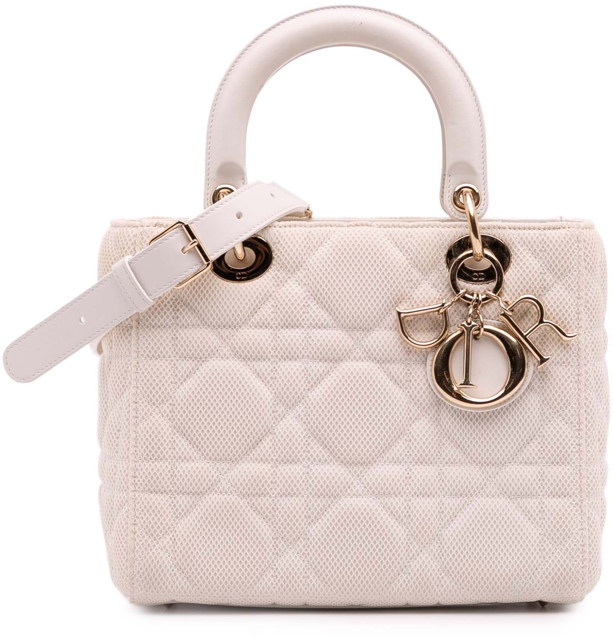 Dior Medium Mesh Cannage Lady Dior Roze