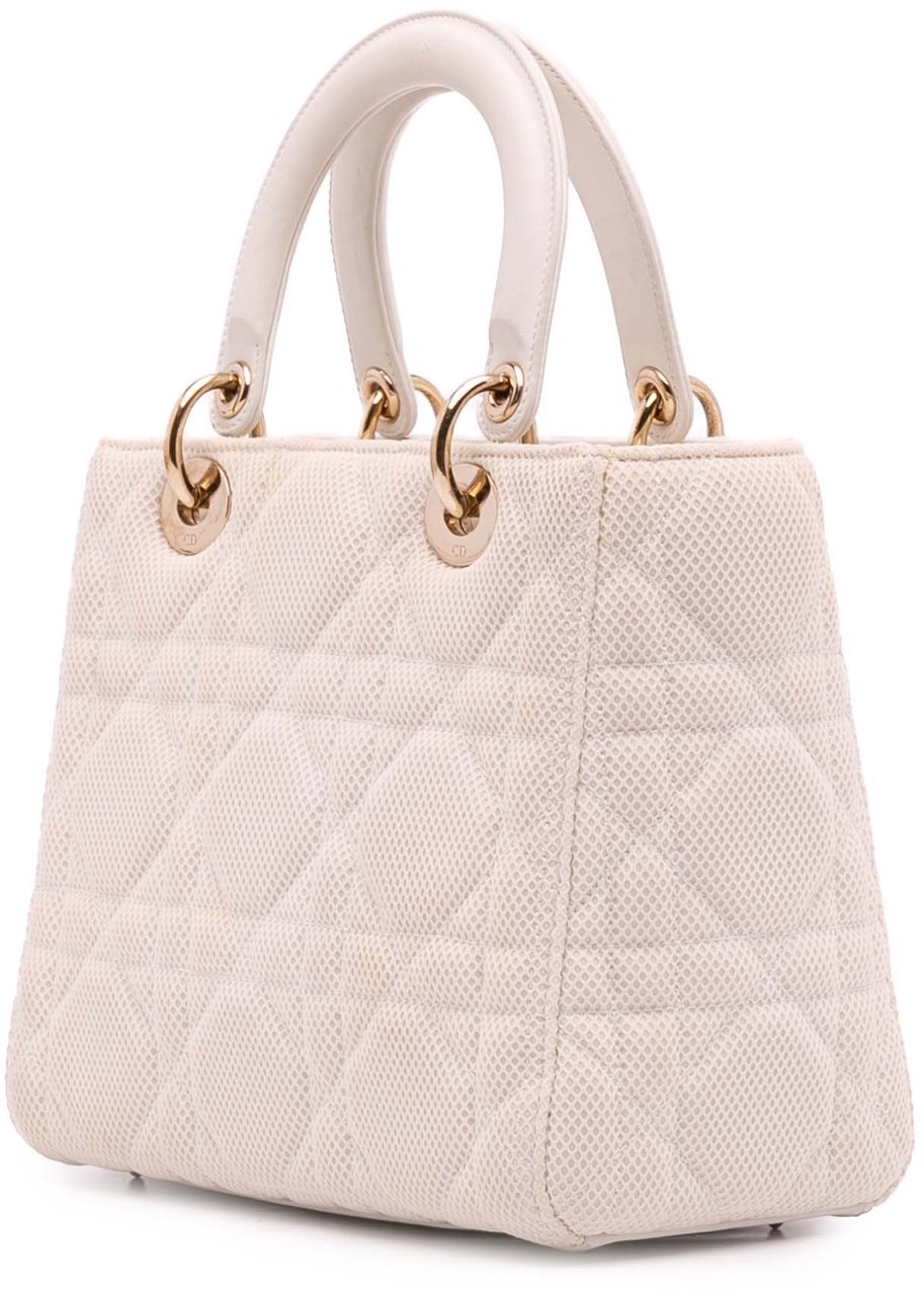 Dior Medium Mesh Cannage Lady Dior Roze