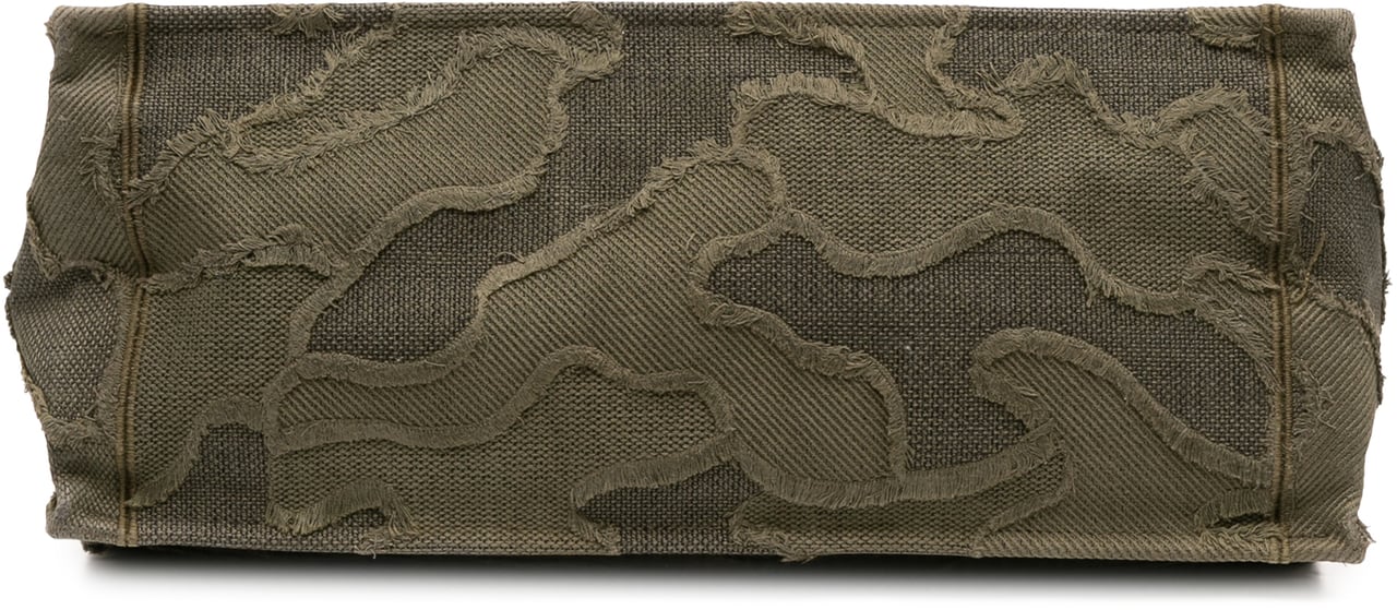 Dior Large Embroidered Canvas Camouflage Book Tote Groen