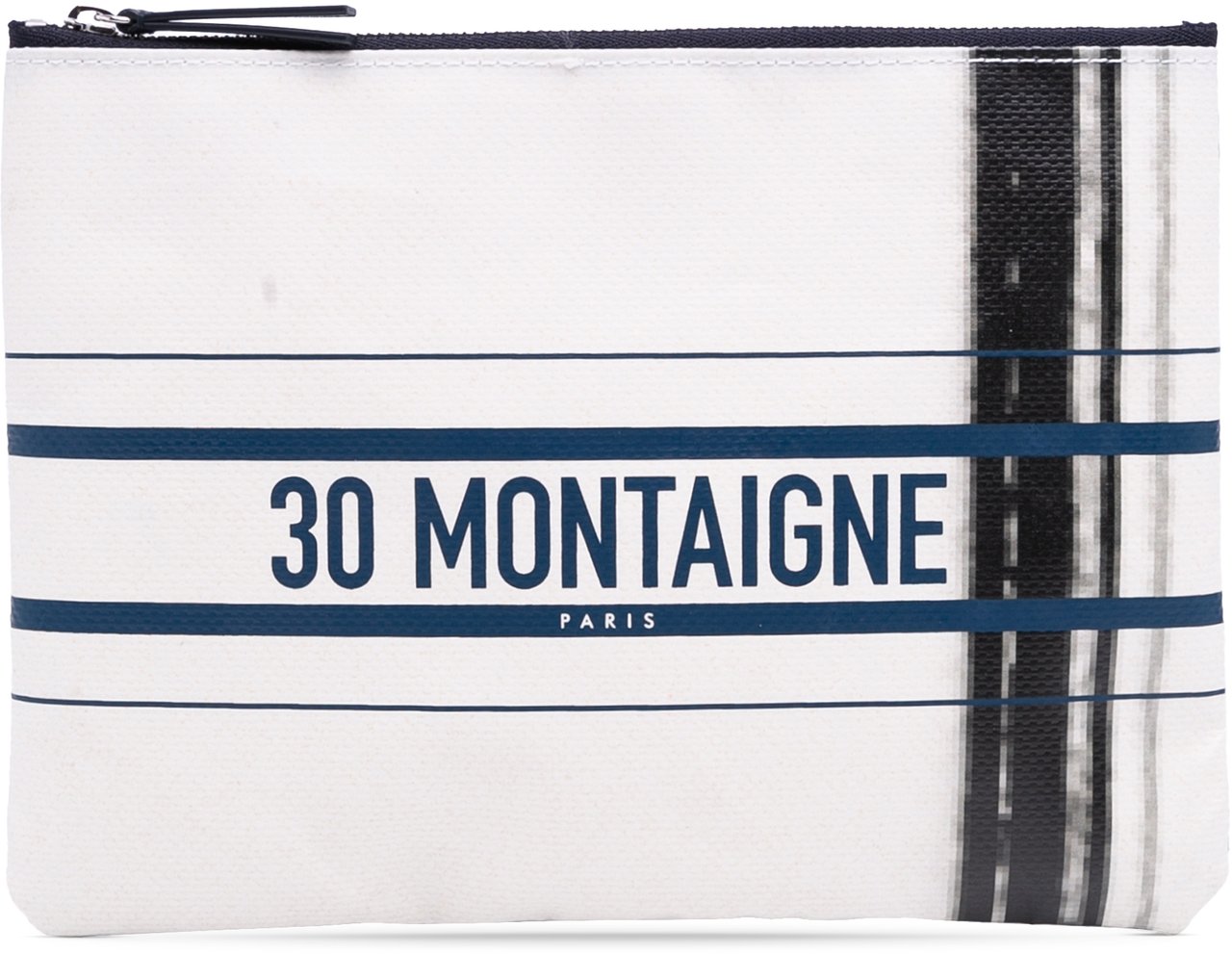 Dior Limited Edition Bilum Trompe Loeil Canvas 30 Montaigne Pochette Wit