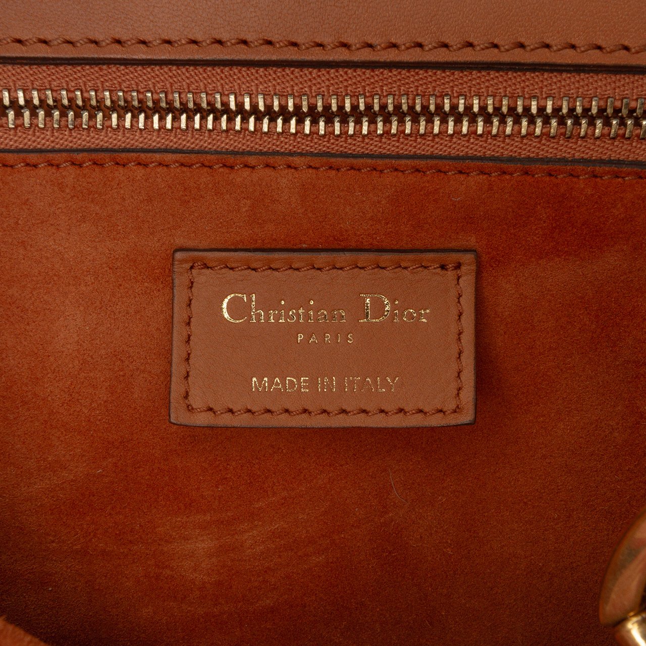 Dior Large Ultra Matte Calfskin Cannage Embossed Lady Dior Bruin