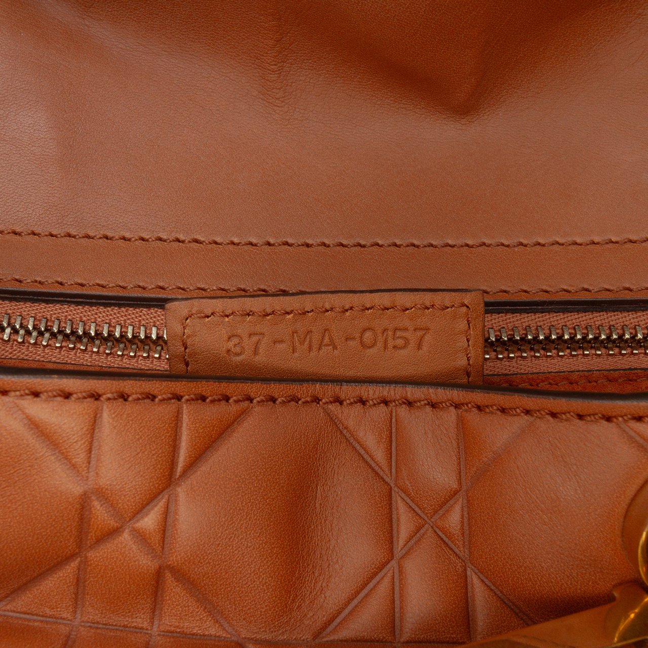 Dior Large Ultra Matte Calfskin Cannage Embossed Lady Dior Bruin