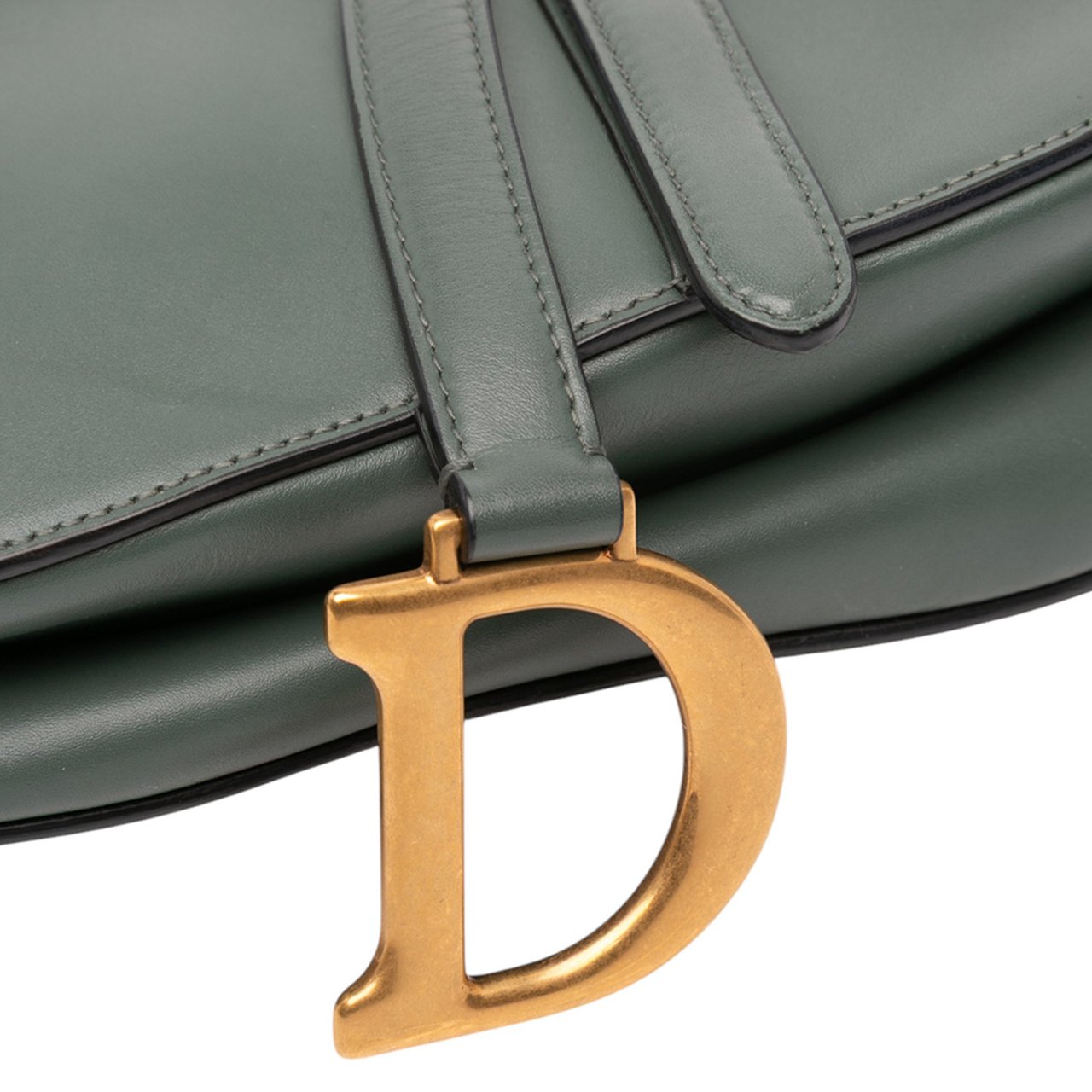 Dior Smooth Calfskin Saddle Bag Groen