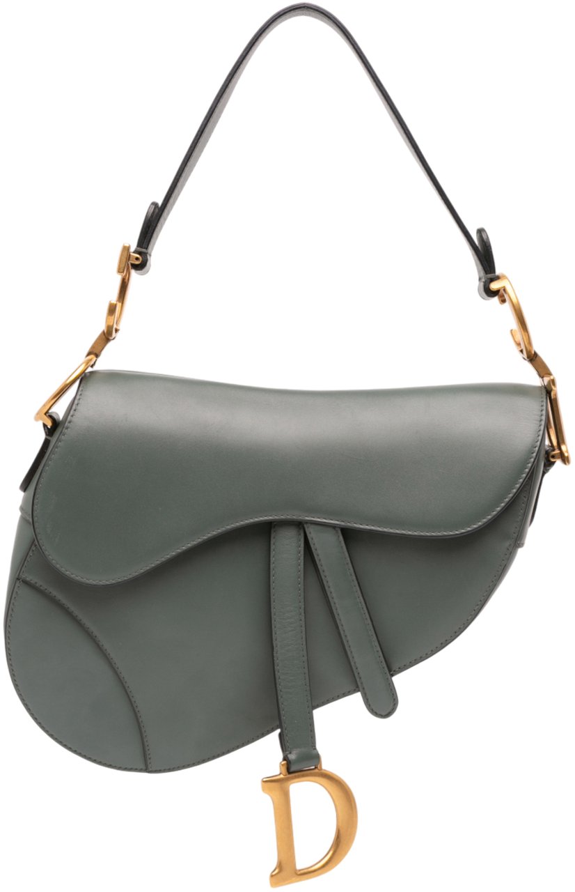 Dior Smooth Calfskin Saddle Bag Groen