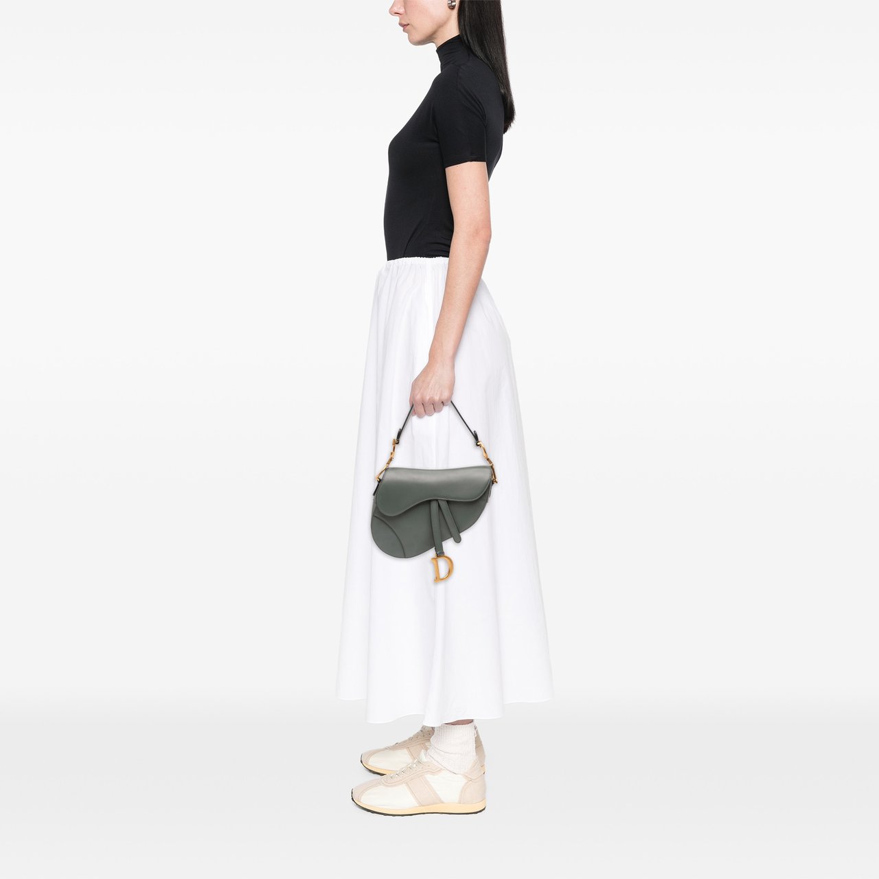 Dior Smooth Calfskin Saddle Bag Groen