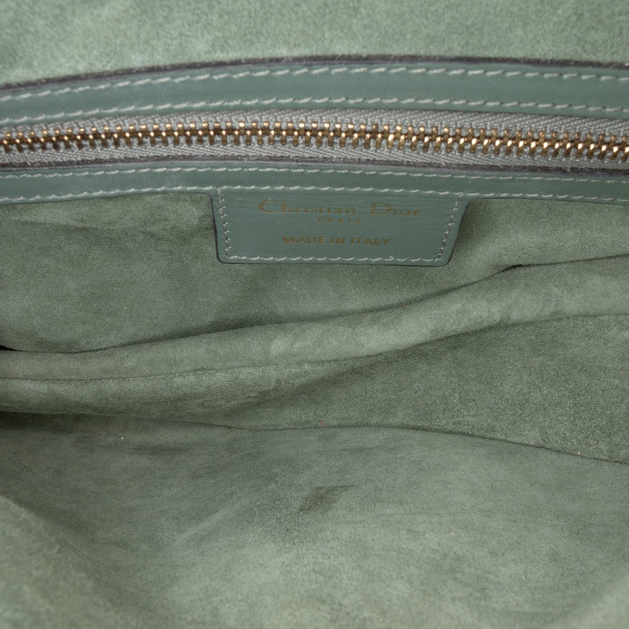 Dior Smooth Calfskin Saddle Bag Groen