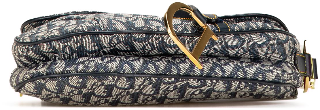 Dior Diorissimo Canvas Saddle Bag Blauw