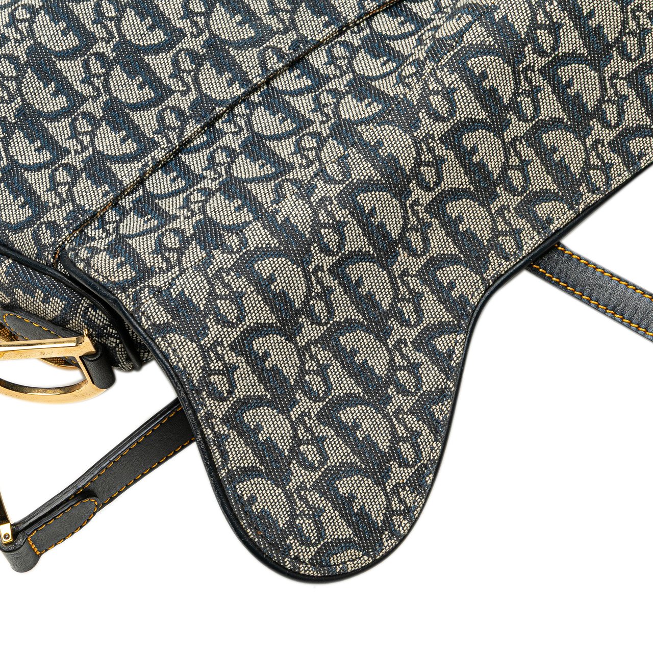 Dior Diorissimo Canvas Saddle Bag Blauw