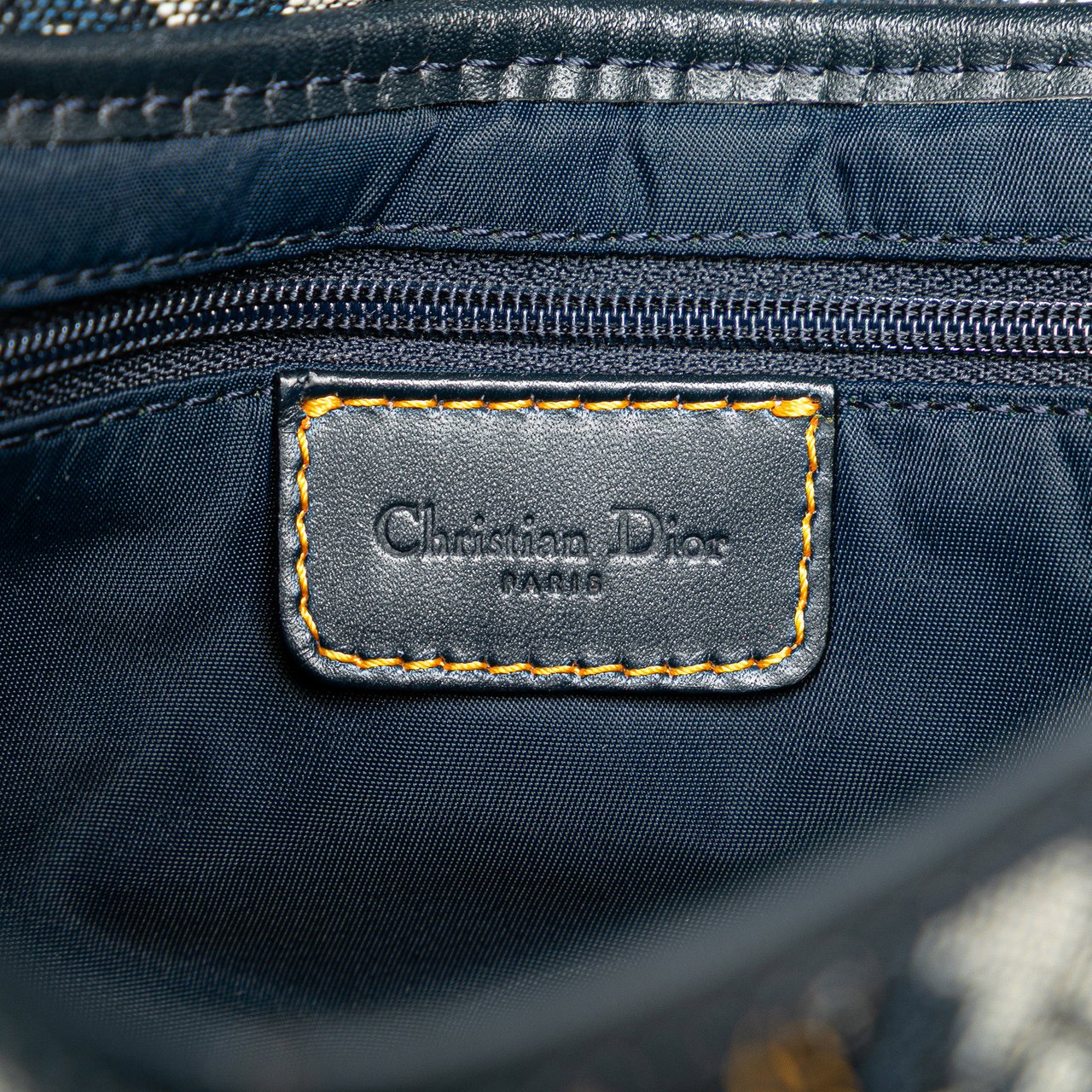 Dior Diorissimo Canvas Saddle Bag Blauw