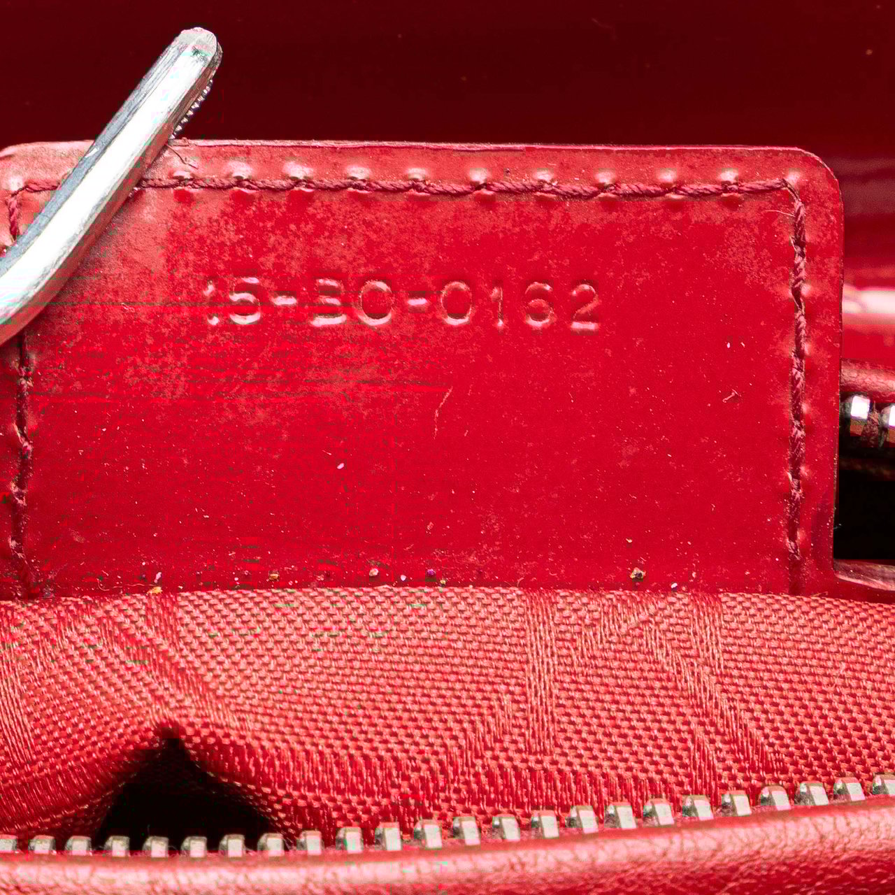 Dior Medium Patent Cannage Lady Dior Rood