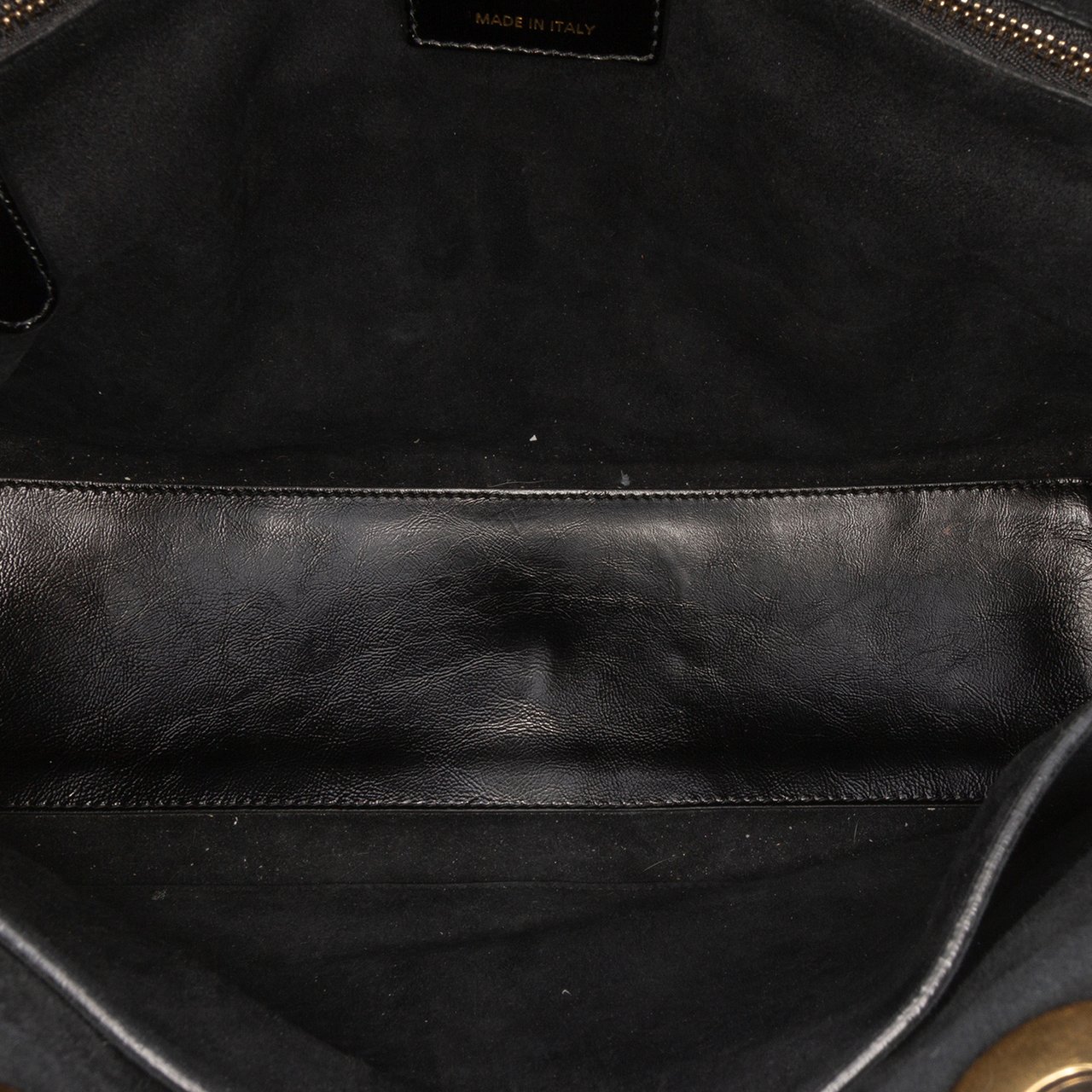 Dior Large Crinkled Patent Cannage Lady Dior Zwart
