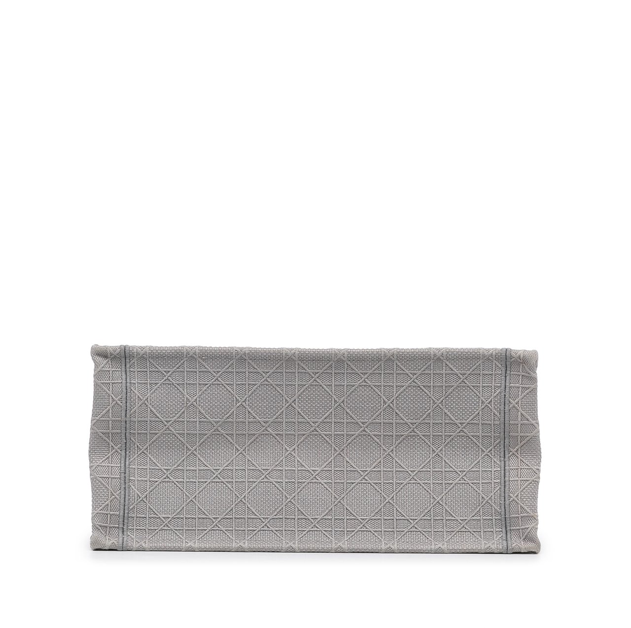 Dior Medium Cannage Embroidered Book Tote Grijs