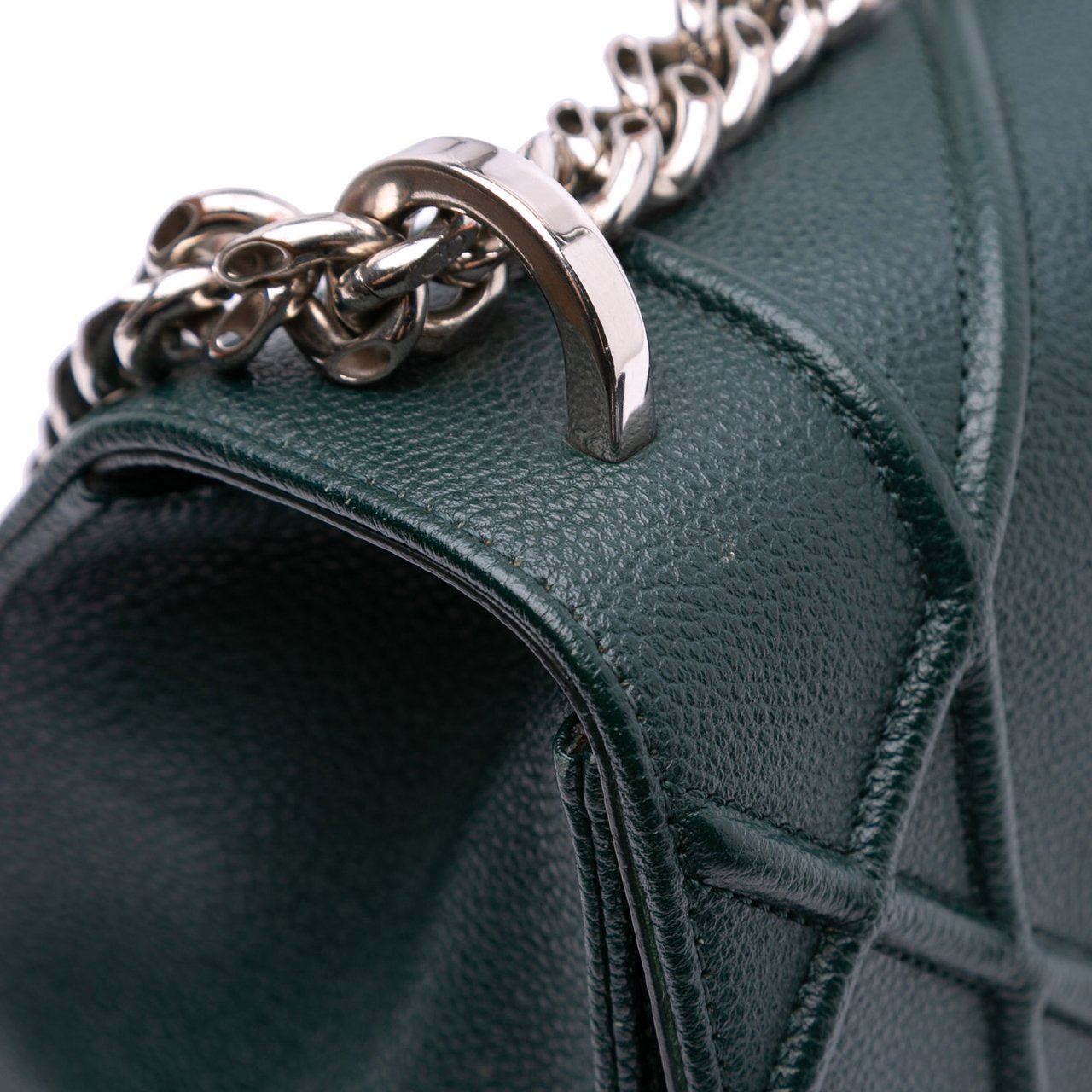 Dior Large Grained Calfskin Diorama Flap Groen