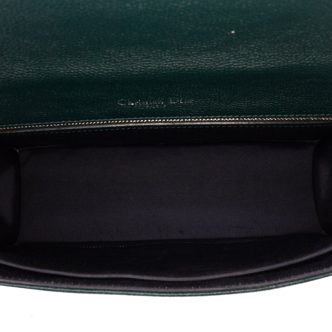 Dior Large Grained Calfskin Diorama Flap Groen