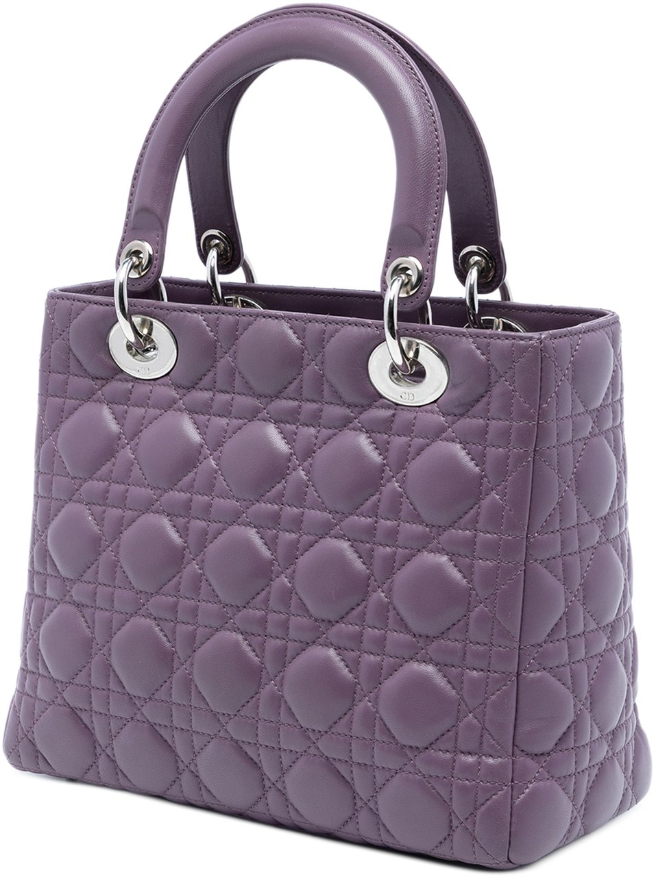 Dior Medium Lambskin Cannage Lady Dior Paars