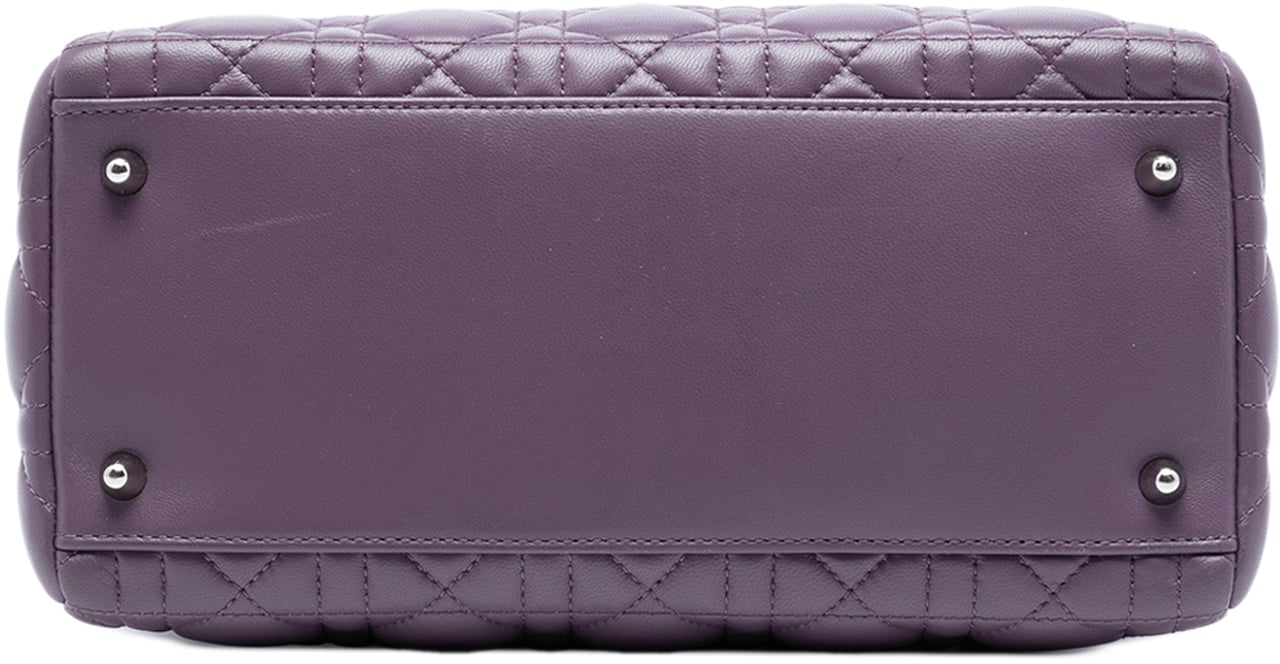 Dior Medium Lambskin Cannage Lady Dior Paars