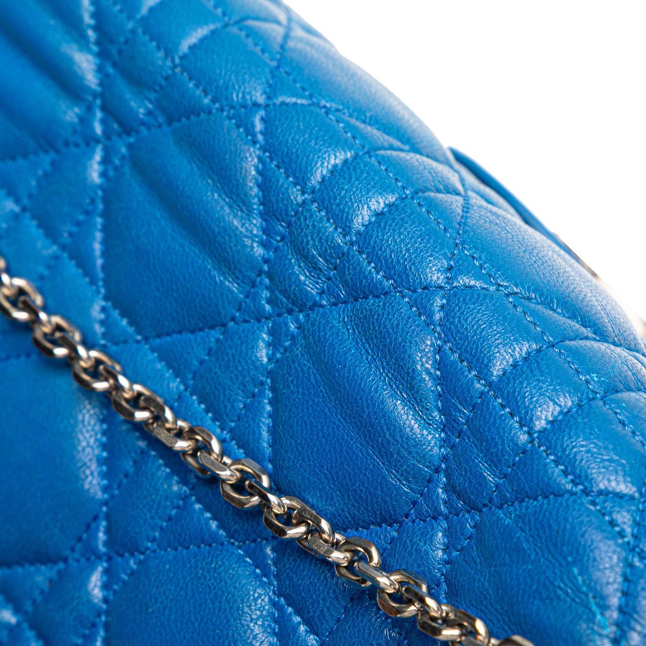 Dior Lambskin Cannage Miss Dior Promenade Chain Crossbody Blauw