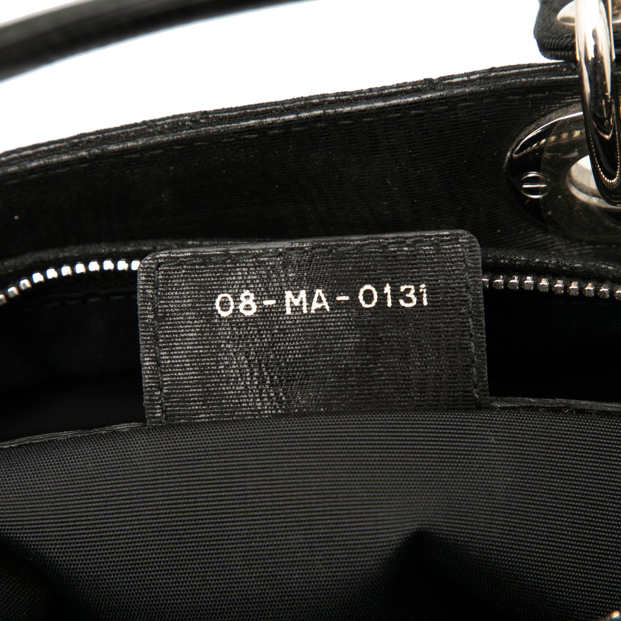 Dior Large Iridescent Fabric Cannage Lady Dior Zwart