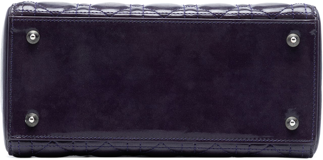 Dior Medium Ombre Patent Cannage Lady Dior Paars