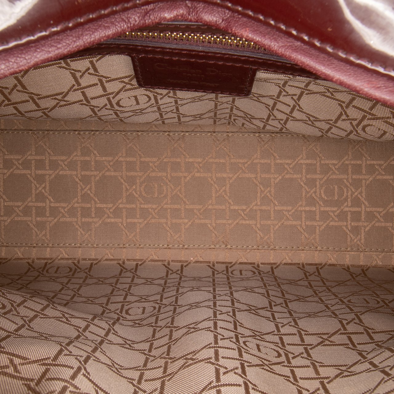 Dior Large Patent Cannage Lady Dior Rood