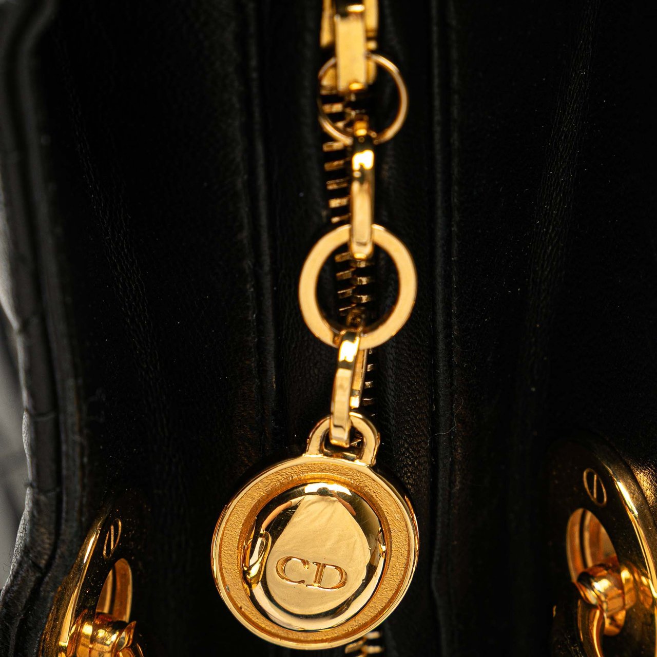 Dior Large Lambskin Cannage Lady Dior Zwart