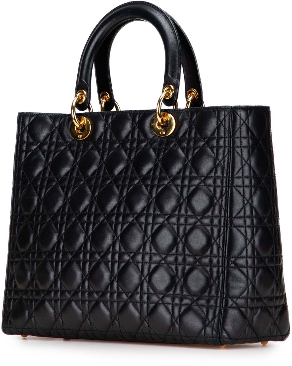 Dior Large Lambskin Cannage Lady Dior Zwart