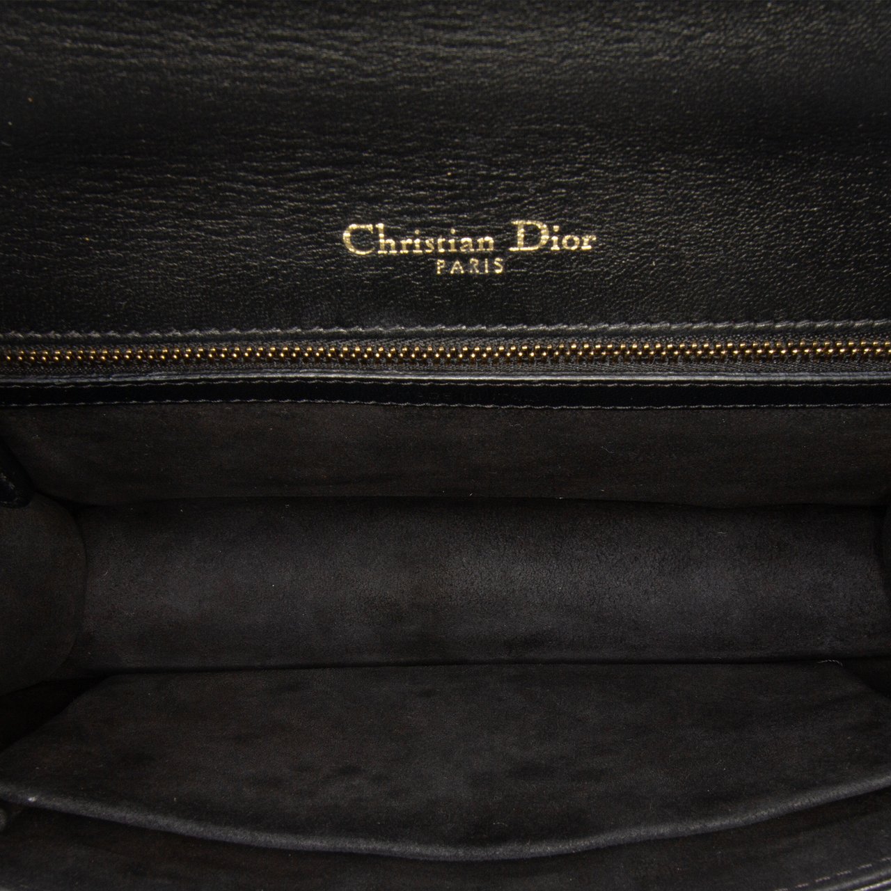 Dior Medium Studded Lambskin Diorama Flap Zwart