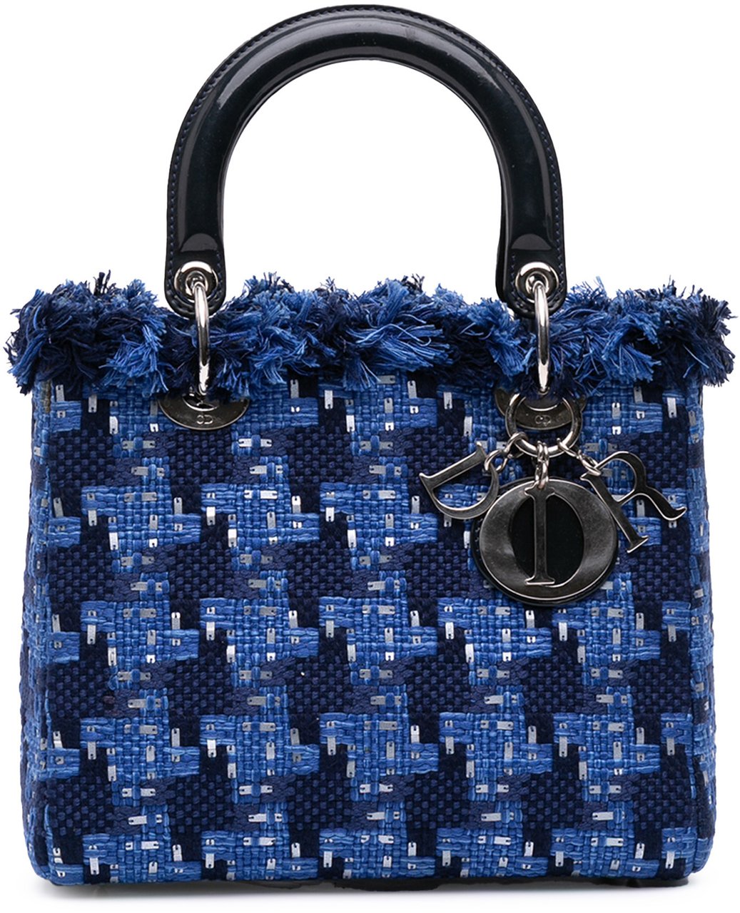 Dior Medium Tweed Lady Dior Blauw