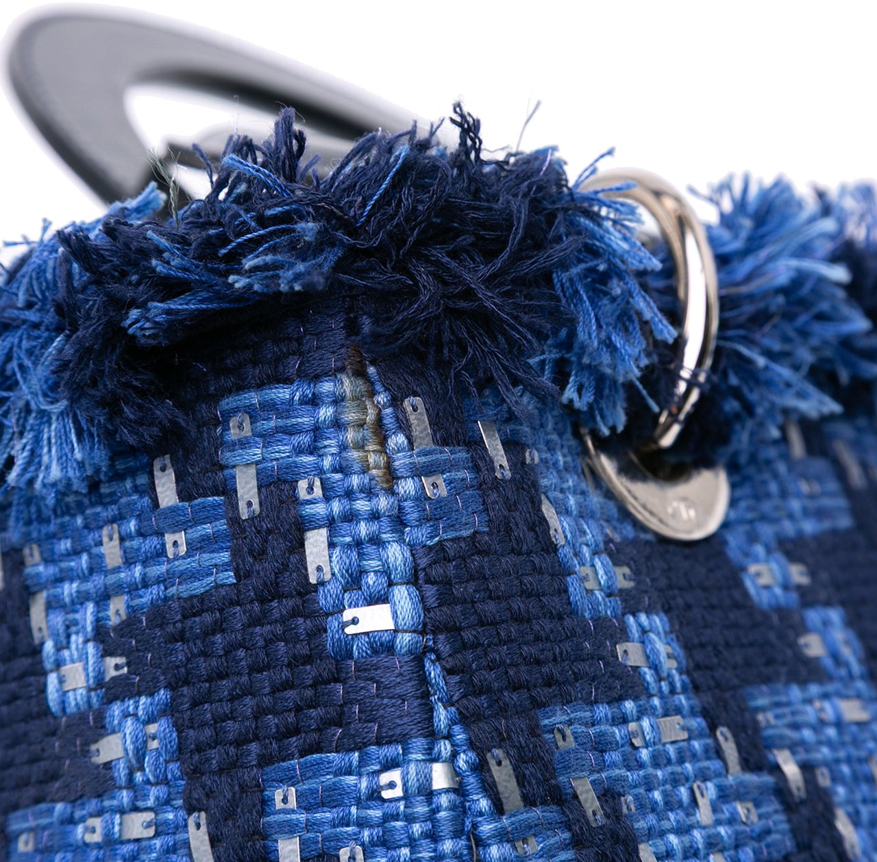Dior Medium Tweed Lady Dior Blauw