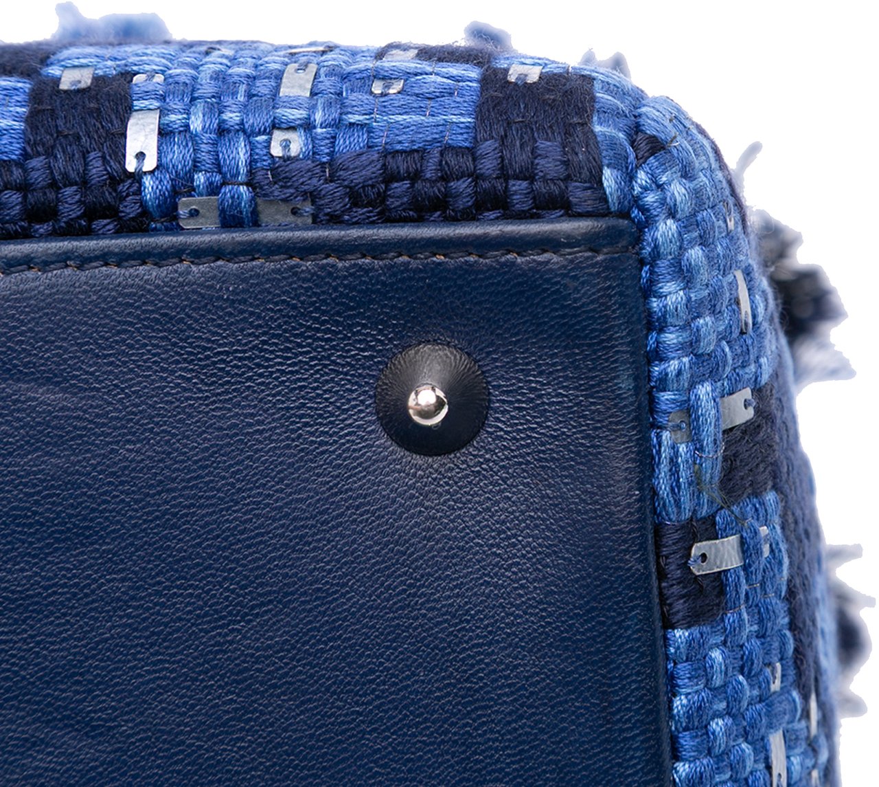 Dior Medium Tweed Lady Dior Blauw