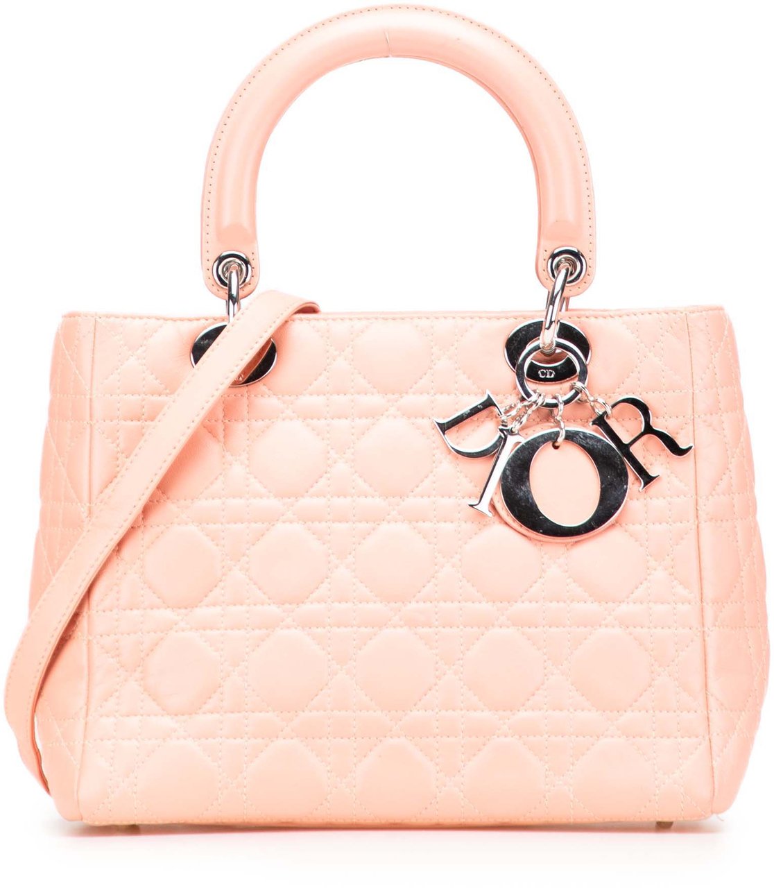 Dior Medium Lambskin Cannage Lady Dior Roze