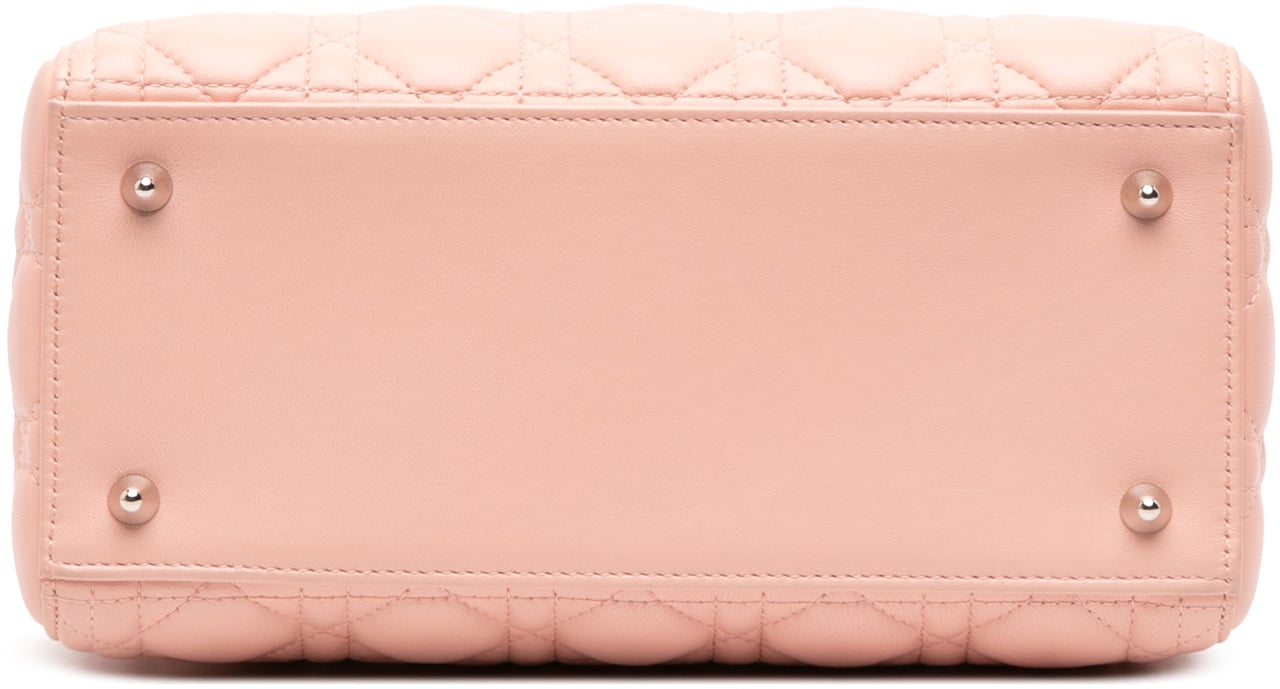 Dior Medium Lambskin Cannage Lady Dior Roze