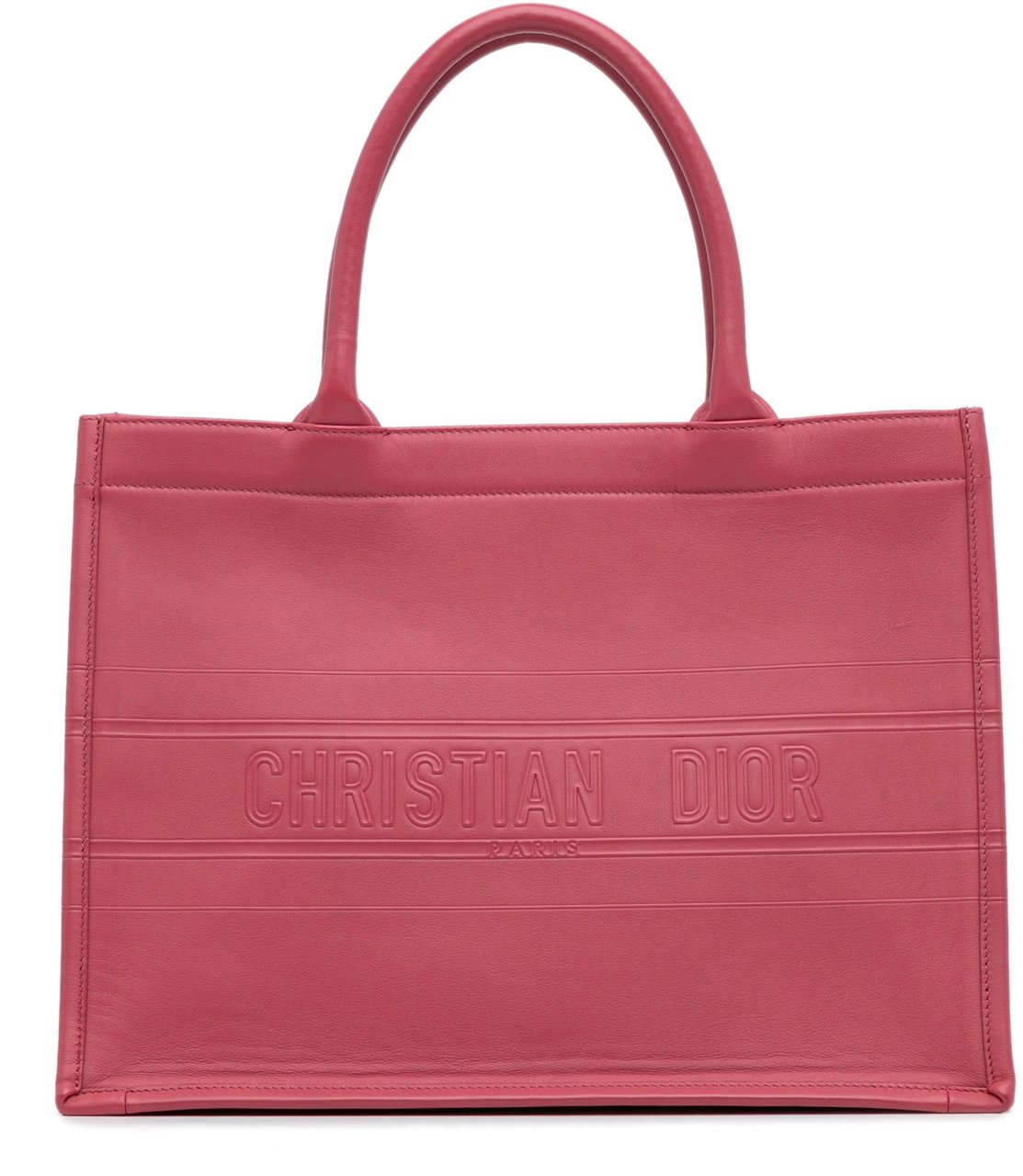 Dior Medium Embossed Book Tote Roze