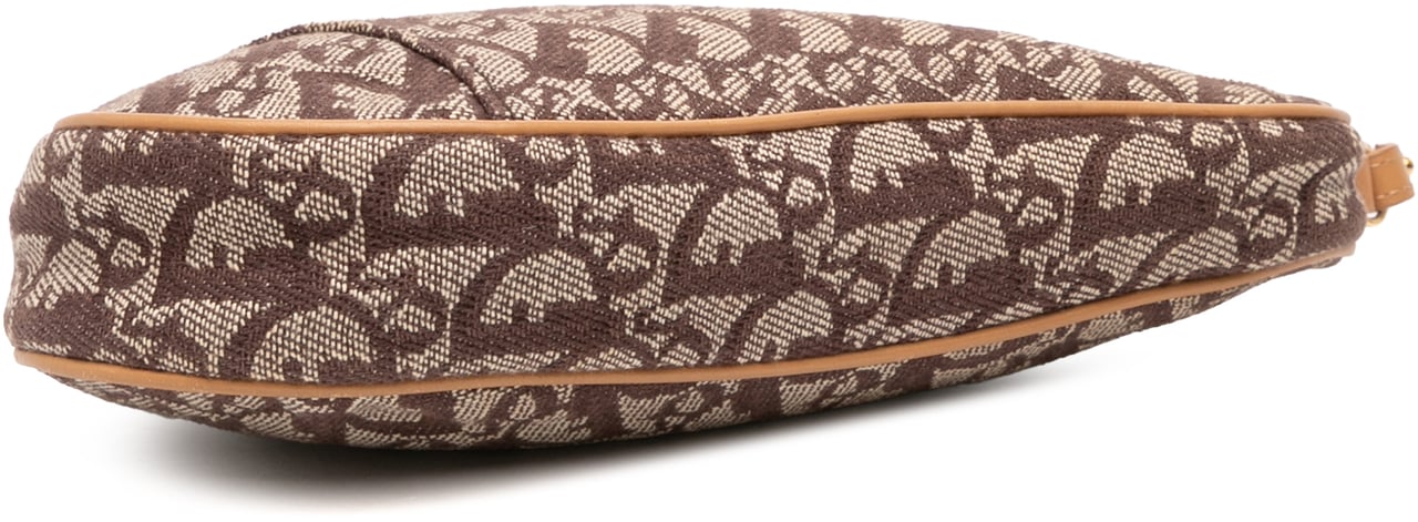 Dior Mini Diorissimo Canvas Saddle Pochette Bruin