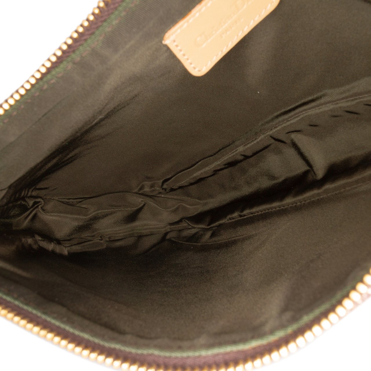 Dior Mini Diorissimo Canvas Saddle Pochette Bruin