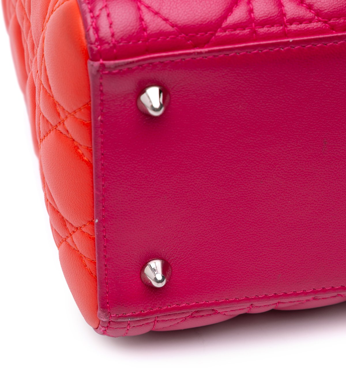 Dior Medium Tricolor Lambskin Cannage Lady Dior Roze