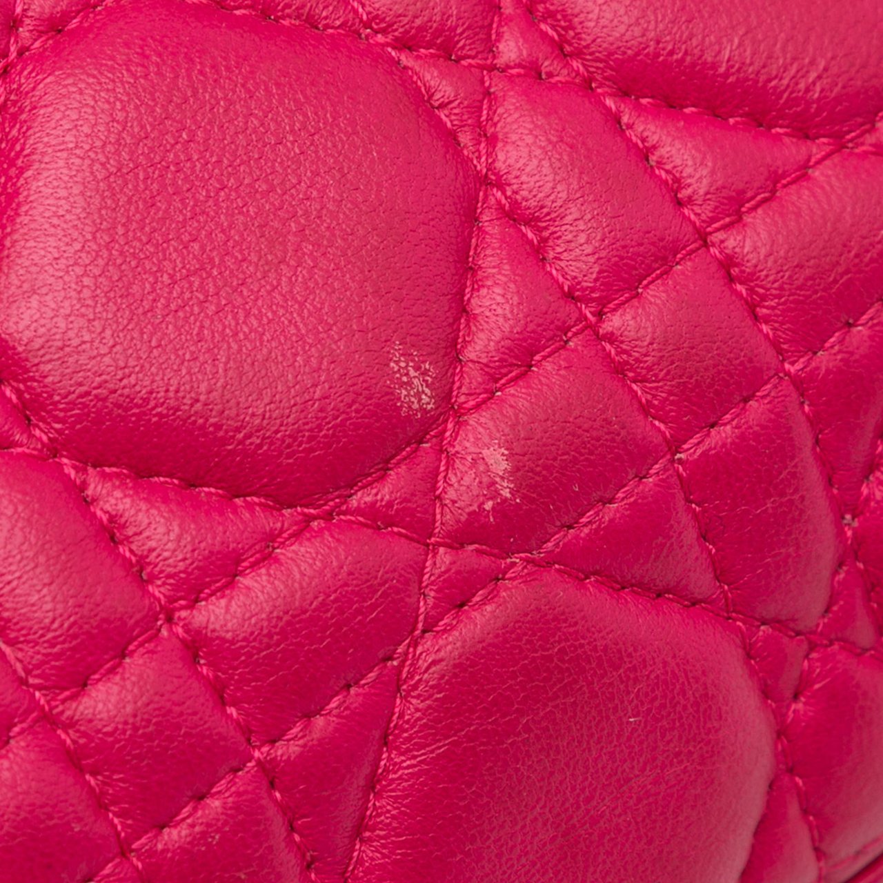 Dior Medium Lambskin Cannage Lady Dior Roze