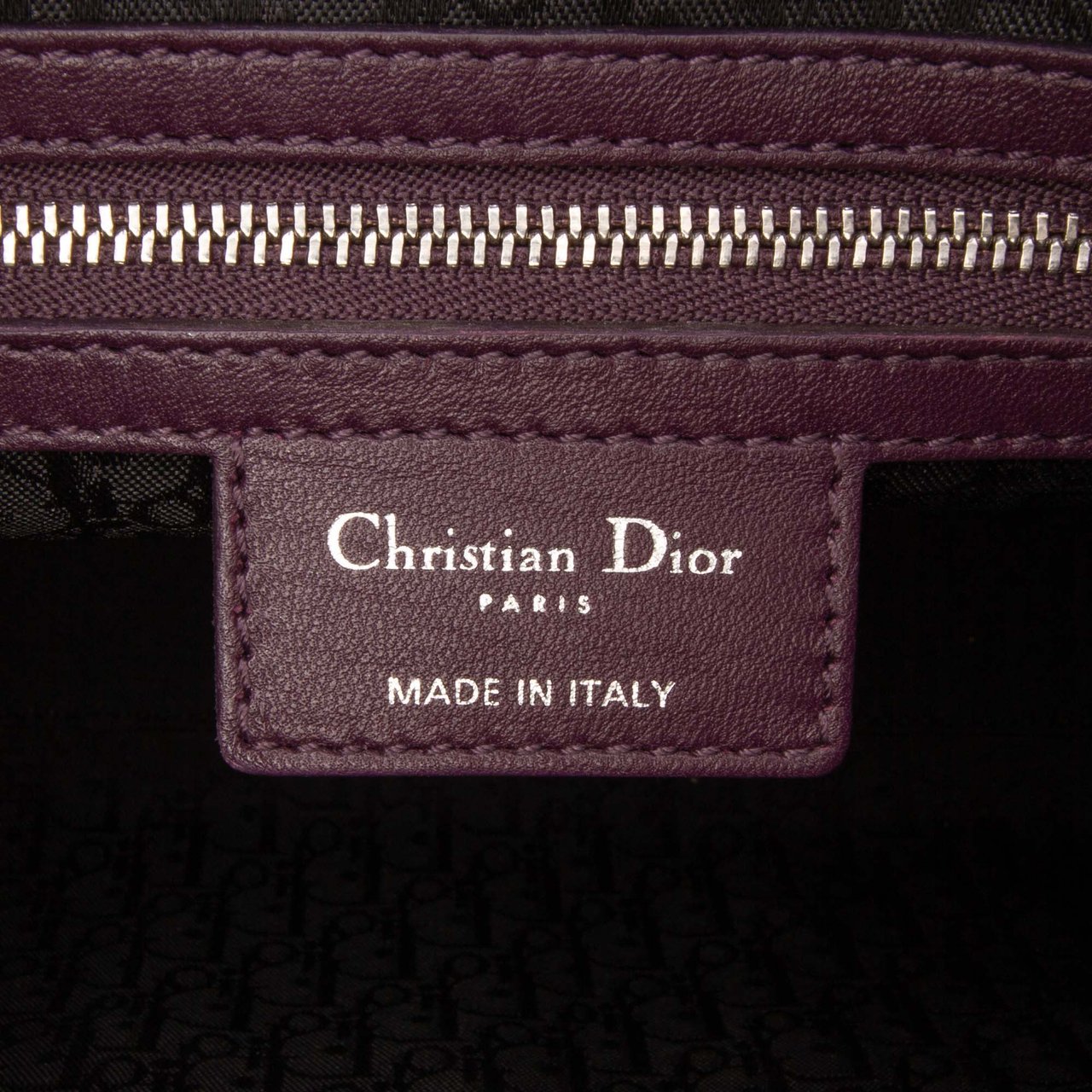Dior Large Lambskin Cannage Lady Dior Paars