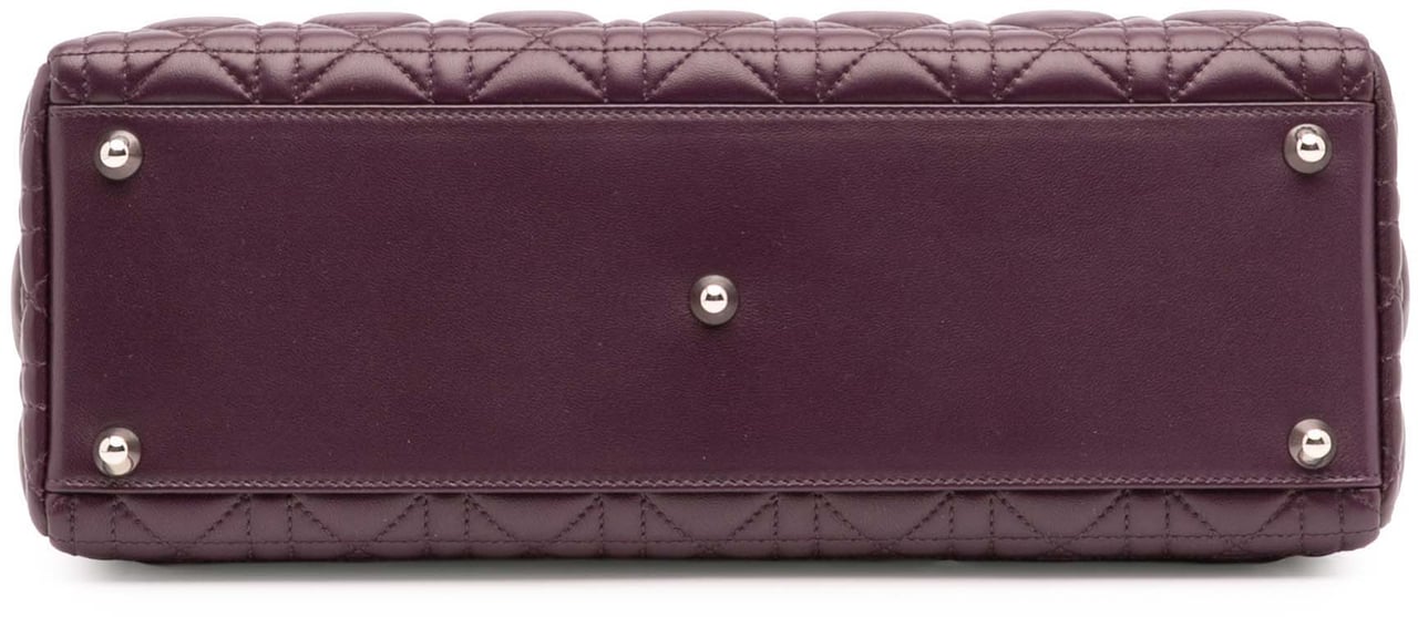 Dior Large Lambskin Cannage Lady Dior Paars
