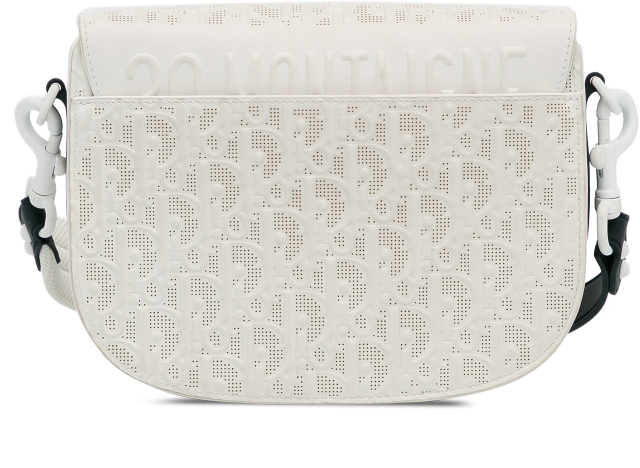 Dior Medium Perforated Calfskin Oblique Bobby Flap Wit