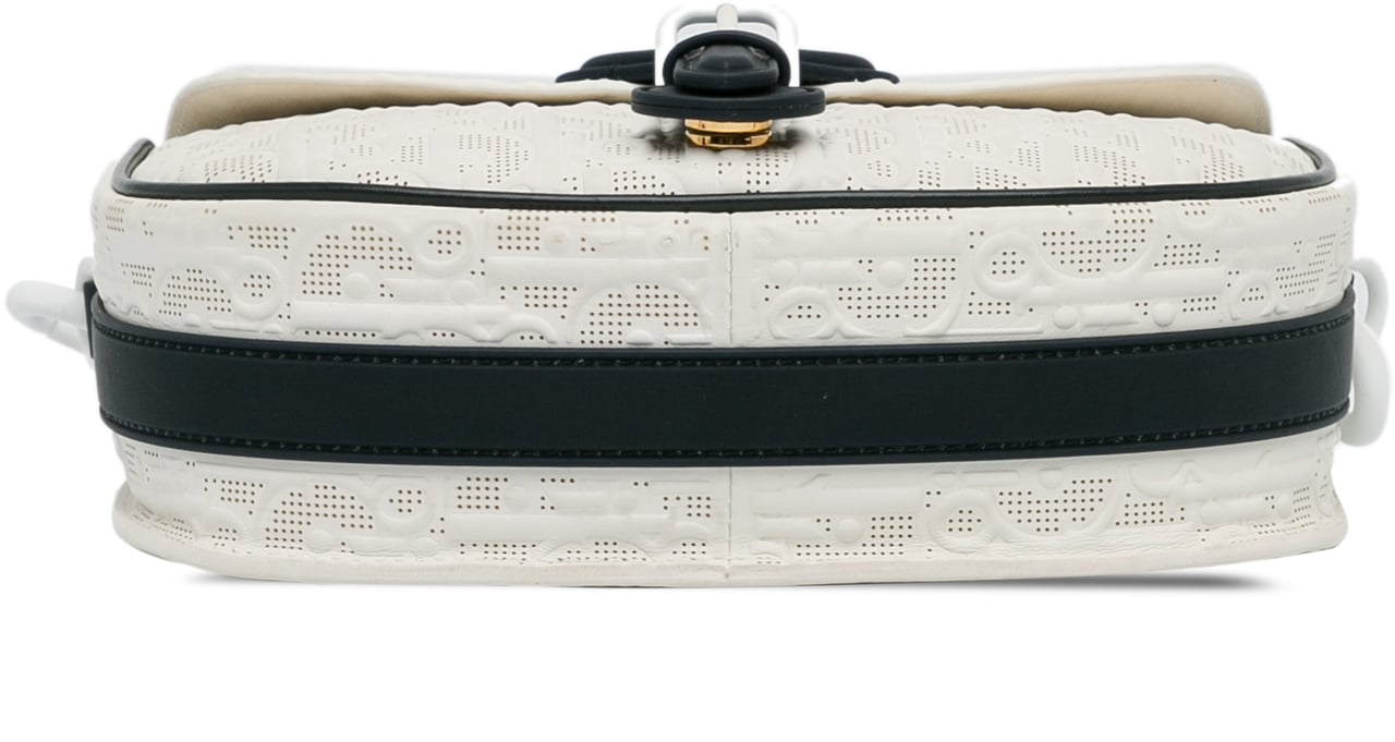 Dior Medium Perforated Calfskin Oblique Bobby Flap Wit