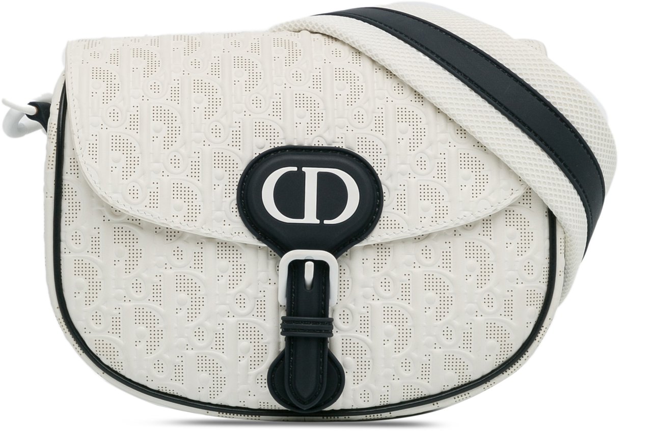 Dior Medium Perforated Calfskin Oblique Bobby Flap Wit