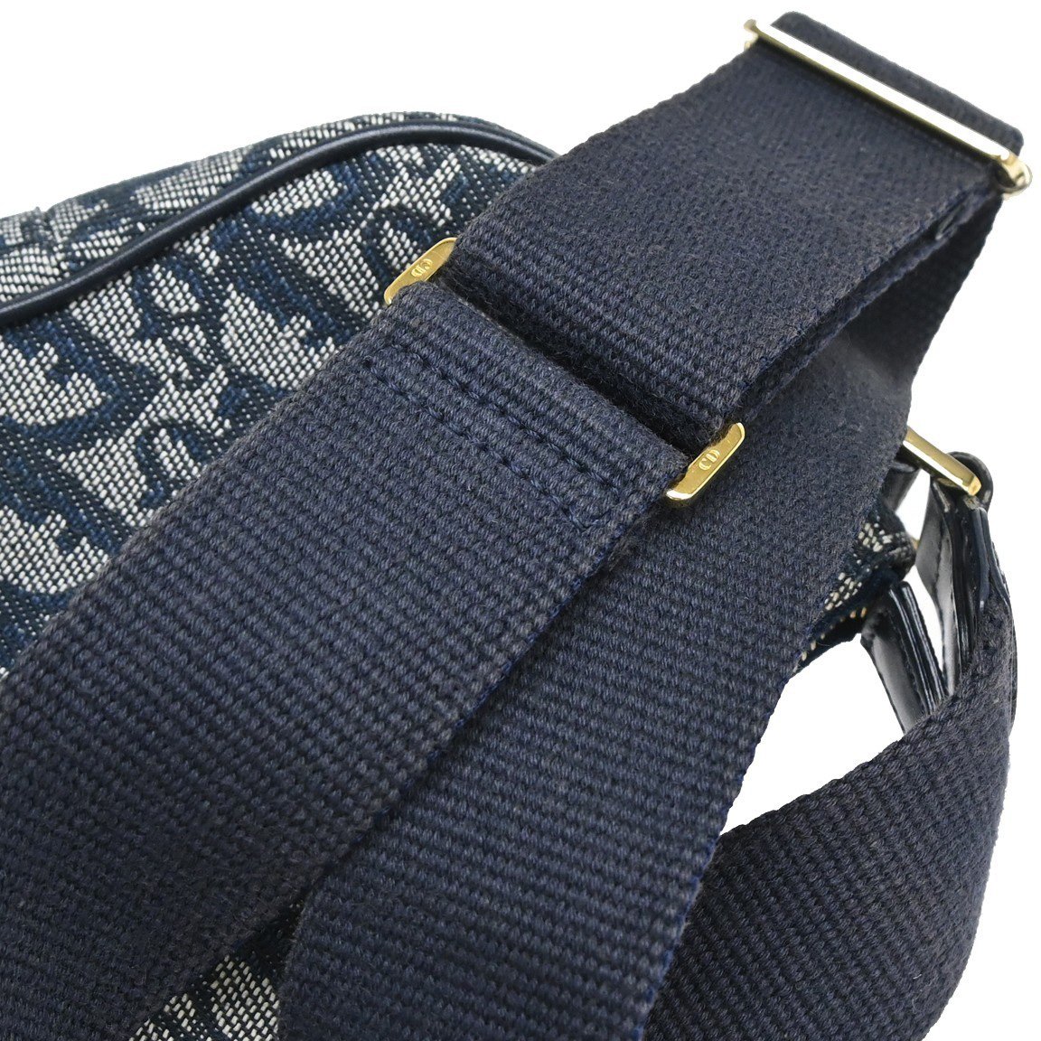 Dior Christian Dior Vintage Trotteur Chain shoulder bag Canvas Blauw