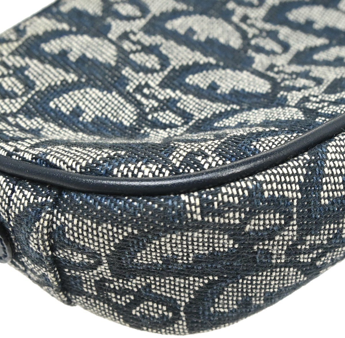 Dior Christian Dior Vintage Trotteur Chain shoulder bag Canvas Blauw