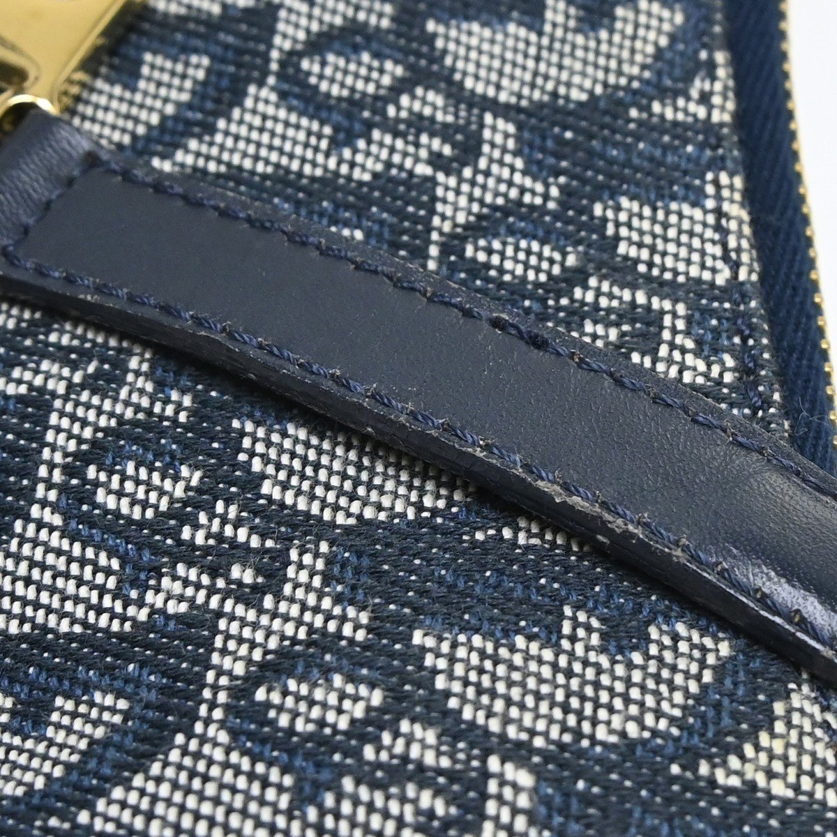 Dior Christian Dior Vintage Trotteur Chain shoulder bag Canvas Blauw