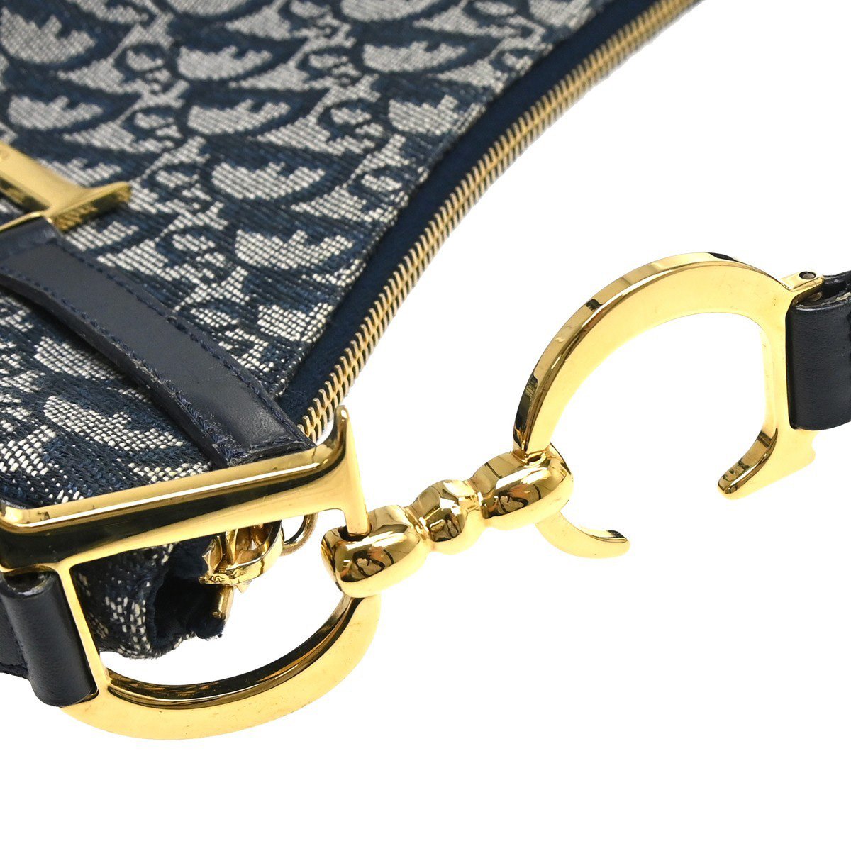 Dior Christian Dior Vintage Trotteur Chain shoulder bag Canvas Blauw