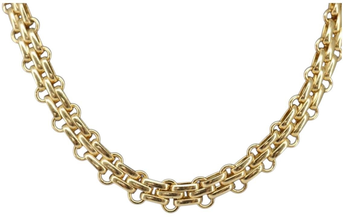 Dior Christian Dior Vintage CD Clasp Chain Necklace Metal Goud