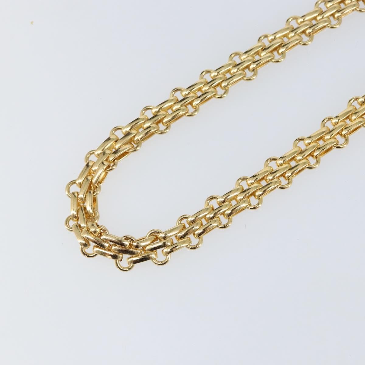Dior Christian Dior Vintage CD Clasp Chain Necklace Metal Goud