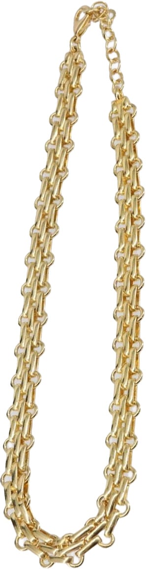 Dior Christian Dior Vintage CD Clasp Chain Necklace Metal Goud